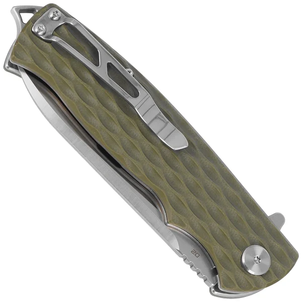 Nóż składany Bestech Grampus Green G10, Stonewashed/Satin D2 (BG02B)-4