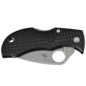 Nóż składany Spyderco Manbug Leaf Black Lightweight FRN, Satin Plain VG-10 by Sal Glesser (MBKLFP)-2