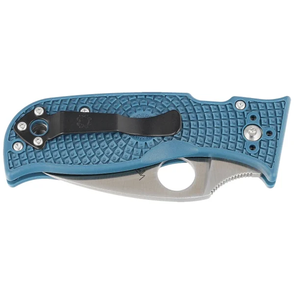 Nóż składany Spyderco Lil' Temperance 3 Lightweight Blue FRN, Satin Plain K390 by Sal Glesser (C69PBL3K390)-2
