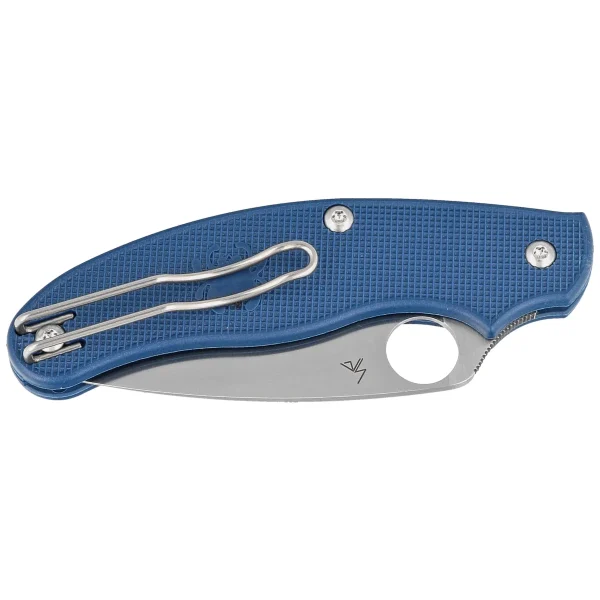 Nóż składany Spyderco UK Penknife Cobalt Blue FRN, Satin Plain CPM SPY27 by Sal Glesser (C94PCBL)-2