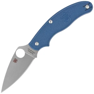 Nóż składany Spyderco UK Penknife Cobalt Blue FRN, Satin Plain CPM SPY27 by Sal Glesser (C94PCBL)-1