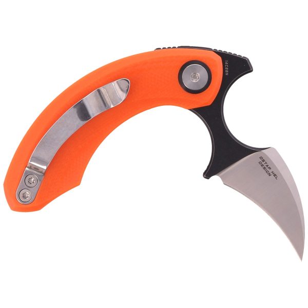 Nóż składany Bestech Strelit Orange G10, Satin/Black Stonewashed 14C28N by Ostap Hel (BG52C-2)-3