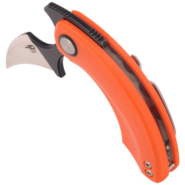 Nóż składany Bestech Strelit Orange G10, Satin/Black Stonewashed 14C28N by Ostap Hel (BG52C-2)-4