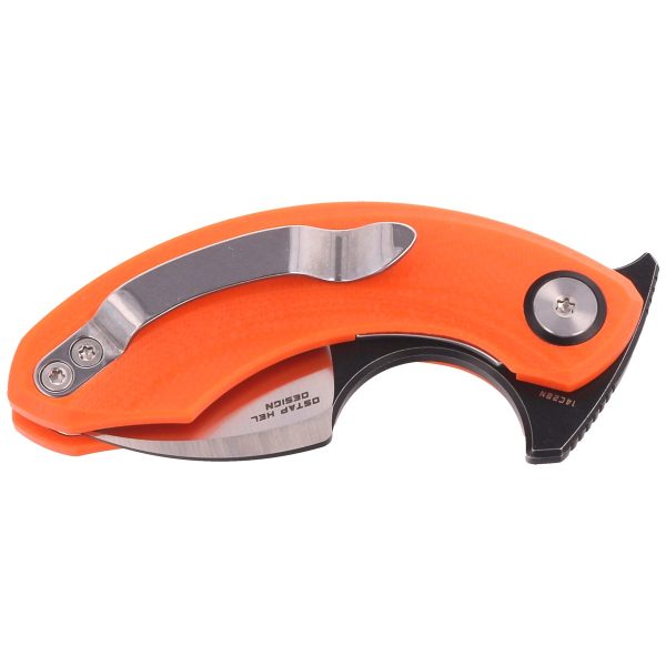 Nóż składany Bestech Strelit Orange G10, Satin/Black Stonewashed 14C28N by Ostap Hel (BG52C-2)-7