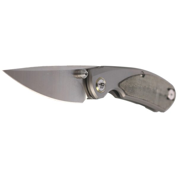 Nóż składany Bestech Lito Titanium / Black Canvas Micarta, Satin M390 by Ostap Hel (BT2307A)-2