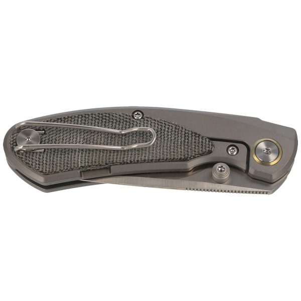 Nóż składany Bestech Lito Titanium / Black Canvas Micarta, Satin M390 by Ostap Hel (BT2307A)-7