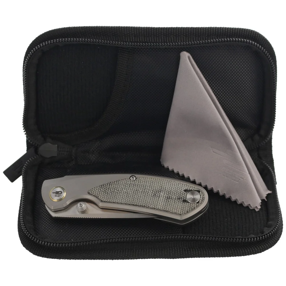 Nóż składany Bestech Lito Titanium / Black Canvas Micarta, Satin M390 by Ostap Hel (BT2307A) 8 Nóż składany Bestech Lito Titanium / Black Canvas Micarta, Satin M390 by Ostap Hel (BT2307A)