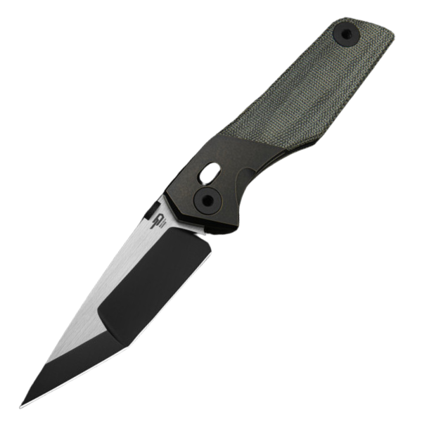 Nóż składany Bestech Cetus Black Bronze Titanium / Black Canvas Micarta, Black PVD / Satin M390 by Poltergeistworks (BT2304A)-1