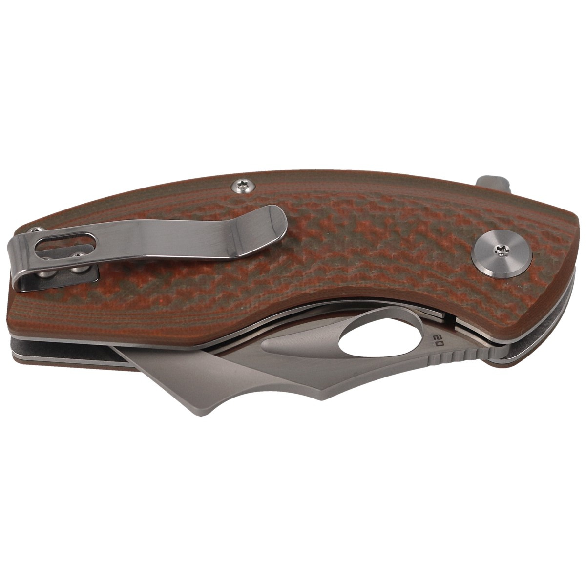 Lizard Green / Orange G10, Bead Blast / Satin, nóż składany EDC o niebanalnym wyglądzie. Na rękojeści okładziny z dwukolorowego G10, głownia ze sprawdzonej stali narzędziowej D2, otwierany flipperem lub otworem w klindze. A wszystko to w znakomitej cenie! - LifeGun.pl Nóż składany Bestech Lizard Green/Orange G10, Bead Blast/Satin D2 (BG39B)-7