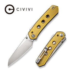 Nóż składany Civivi Vision FG Polished Ultem, Satin Nitro-V by Snecx Tan (C22036-5)-1