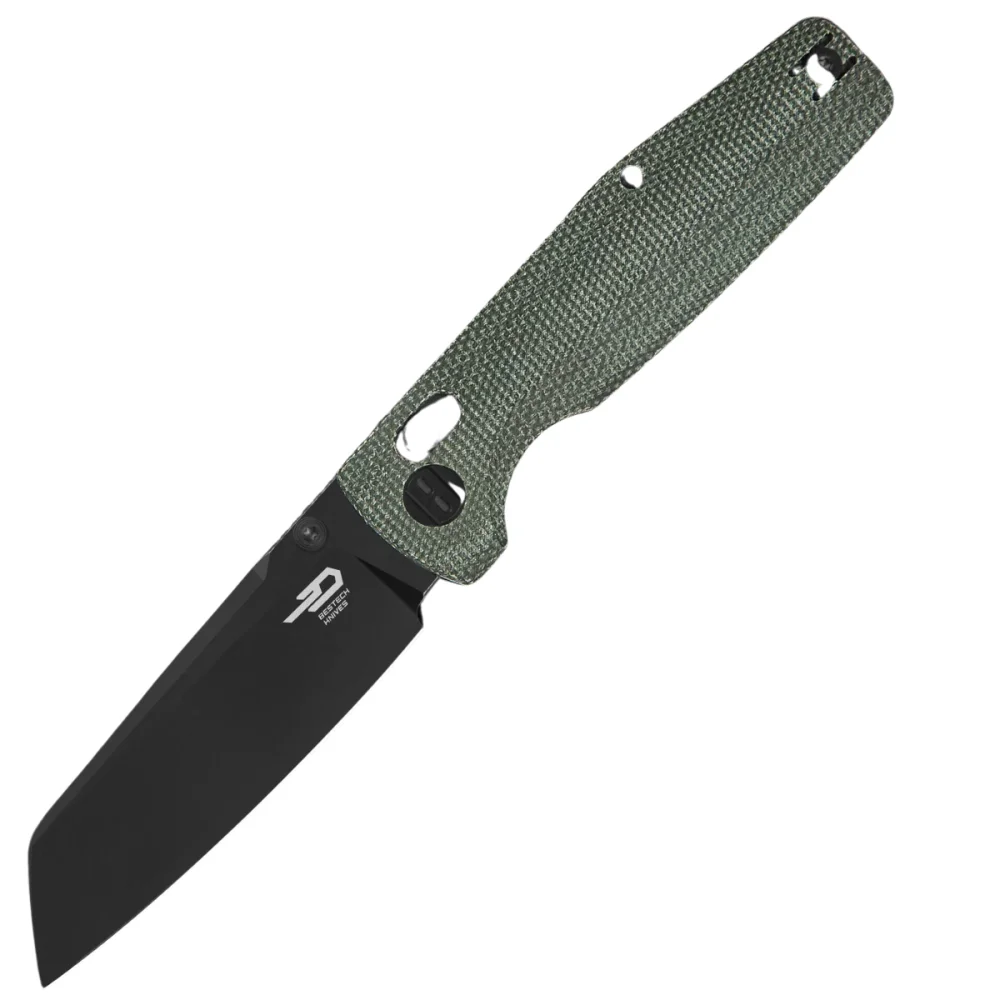 Nóż składany Bestech Slasher Green Micarta, Black Stonewashed D2 (BG56B-2) 1 Nóż składany Bestech Slasher Green Micarta, Black Stonewashed D2 (BG56B-2)