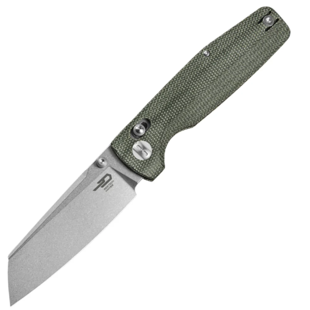 Nóż składany Bestech Slasher Green Micarta, Stonewashed D2 (BG56B-1) 1 Nóż składany Bestech Slasher Green Micarta, Stonewashed D2 (BG56B-1)