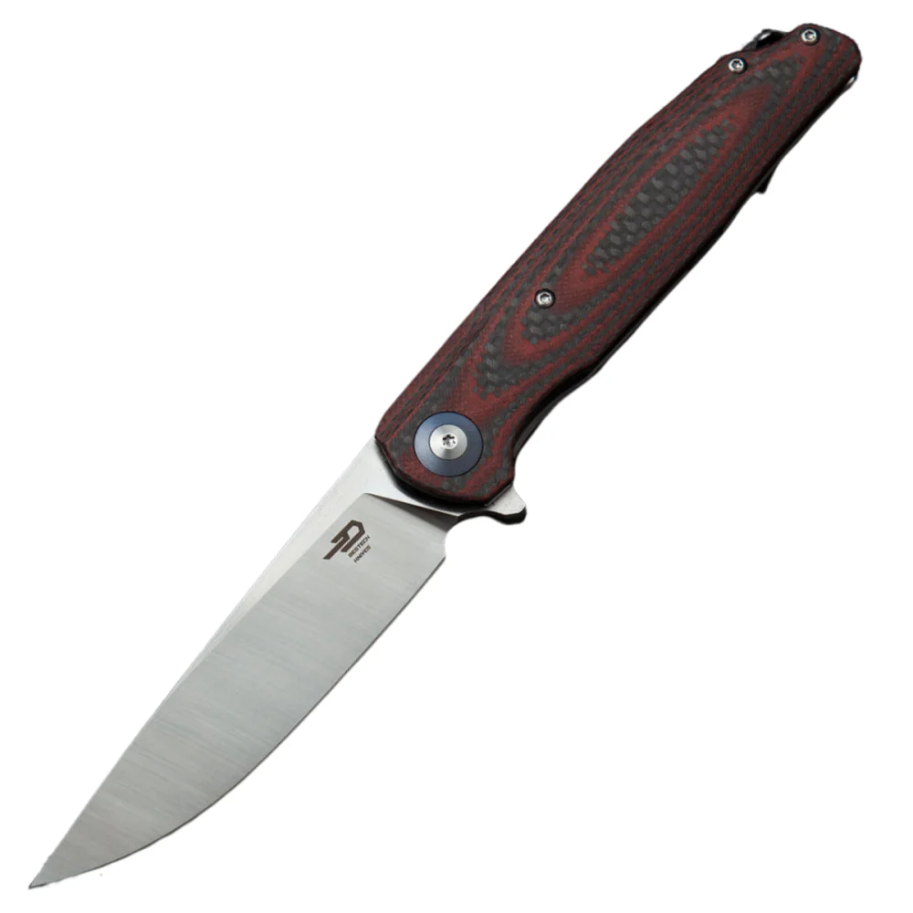 Nóż składany Bestech Ascot Red Carbon Fiber/G10, Satin D2 (BG19F) 1 Nóż składany Bestech Ascot Red Carbon Fiber/G10, Satin D2 (BG19F)