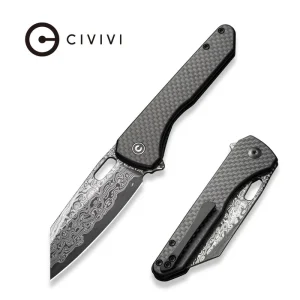 Nóż składany Civivi Nugz Black G10/Carbon Fiber, Damascus by Matthew Wehrwein (C23060-DS1)-1