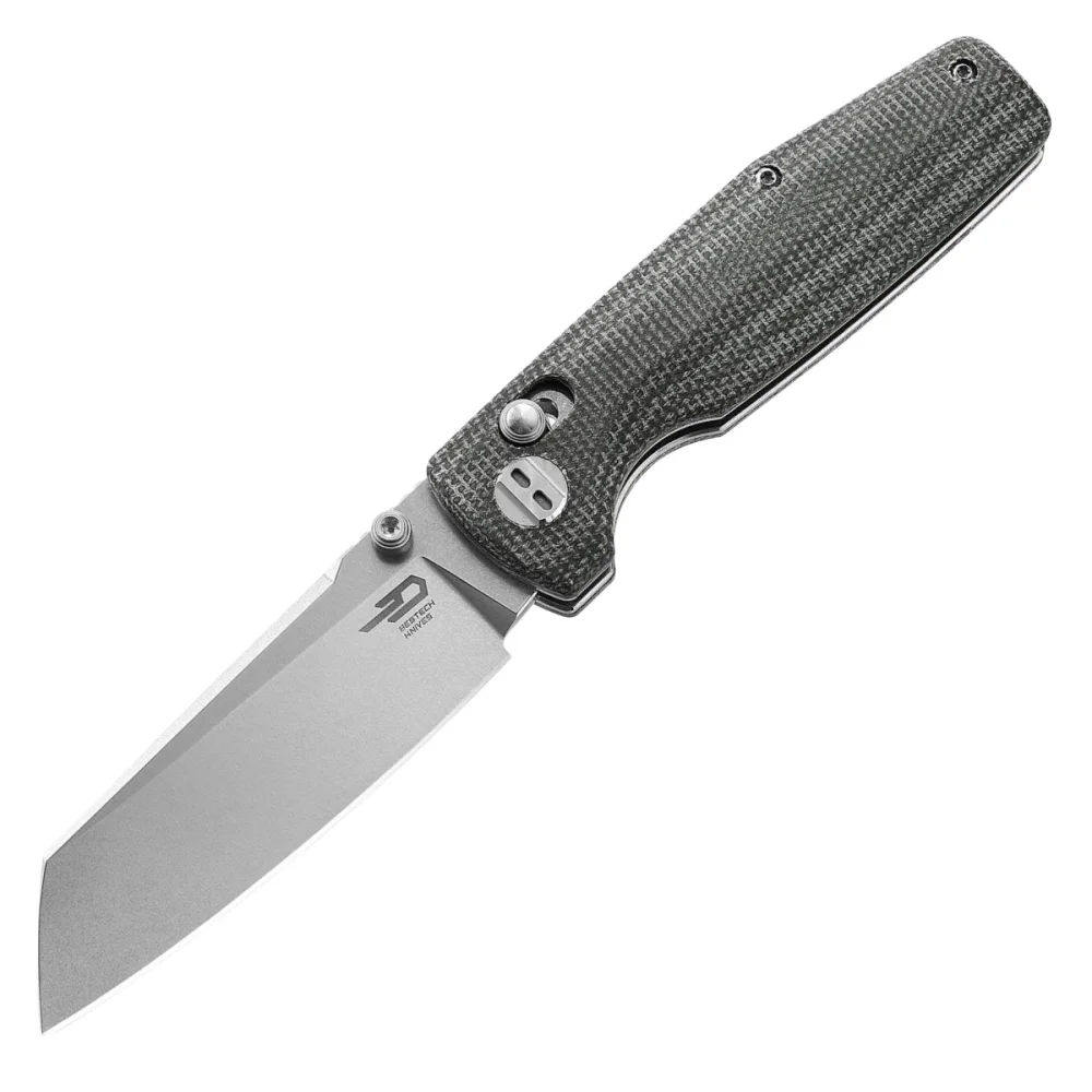 Nóż składany Bestech Slasher Green Micarta, Stonewashed D2 (BG43B-1) 1 Nóż składany Bestech Slasher Green Micarta, Stonewashed D2 (BG43B-1)