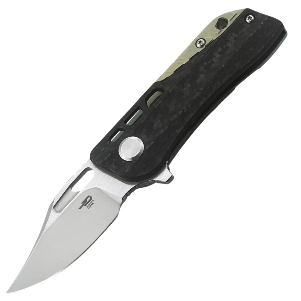 Nóż składany Bestech Engine Bowie Carbon Fiber/Green Titanium, Bead Blasted/Satin CPM S35VN (BT1806C) 1 Nóż składany Bestech Engine Bowie Carbon Fiber/Green Titanium, Bead Blasted/Satin CPM S35VN (BT1806C)