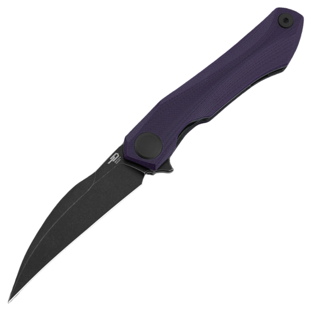 Ivy Purple G10, Black Stonewashed efekt współpracy polskiego knifemakera, Ostapa Hela i marki Bestech. Łatwy do przenoszenia elegancki nóż EDC z ostrzem ze stali 14C28N przystosowanym do intensywnego użytkowania. Najlepsze materiały, najlepsza jakość! - LifeGun.pl Nóż składany Bestech Ivy Purple G10, Black Stonewashed 14C28N by Ostap Hel (BG59G)-1