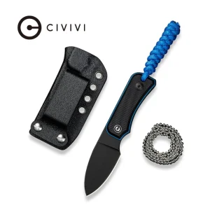 Nóż na szyję Civivi Baby Banter Fixed Black/Blue G10, Black Stonewashed Nitro-V by Ben Petersen (C23045-1)-1