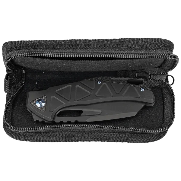 Nóż składany Fox Chronos Black PVD Aluminium, Blue HW, Black PVD MagnaCut by Stefan Merk (FX-552 AL)-3