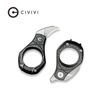Nóż składany Civivi Pyrus Twill Carbon Fiber, Satin 14C28N by Ostap Hel (C23038-3)-1