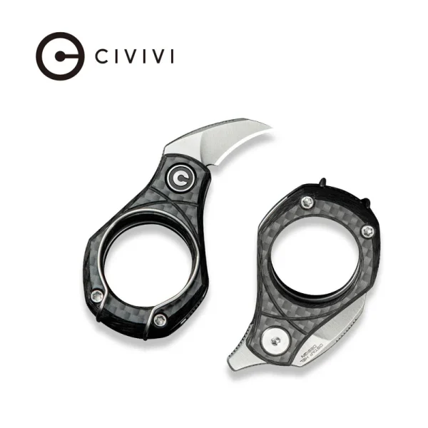 Nóż składany Civivi Pyrus Twill Carbon Fiber, Satin 14C28N by Ostap Hel (C23038-3)-1
