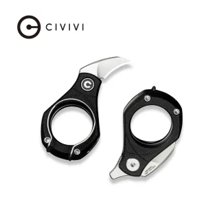 Nóż składany Civivi Pyrus Black G10, Satin 14C28N by Ostap Hel (C23038-2)-1
