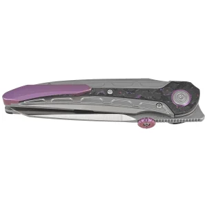 Nóż składany Bestech Prydwen Grey Titanium/Purple Haze Fat Carbon, Stonewashed/Satin MagnaCut by Kombou (BT2409A)-2