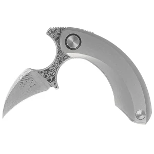 Nóż składany Bestech Strelit Grey Titanium, Damascus by Ostap Hel (BT2103G)-1