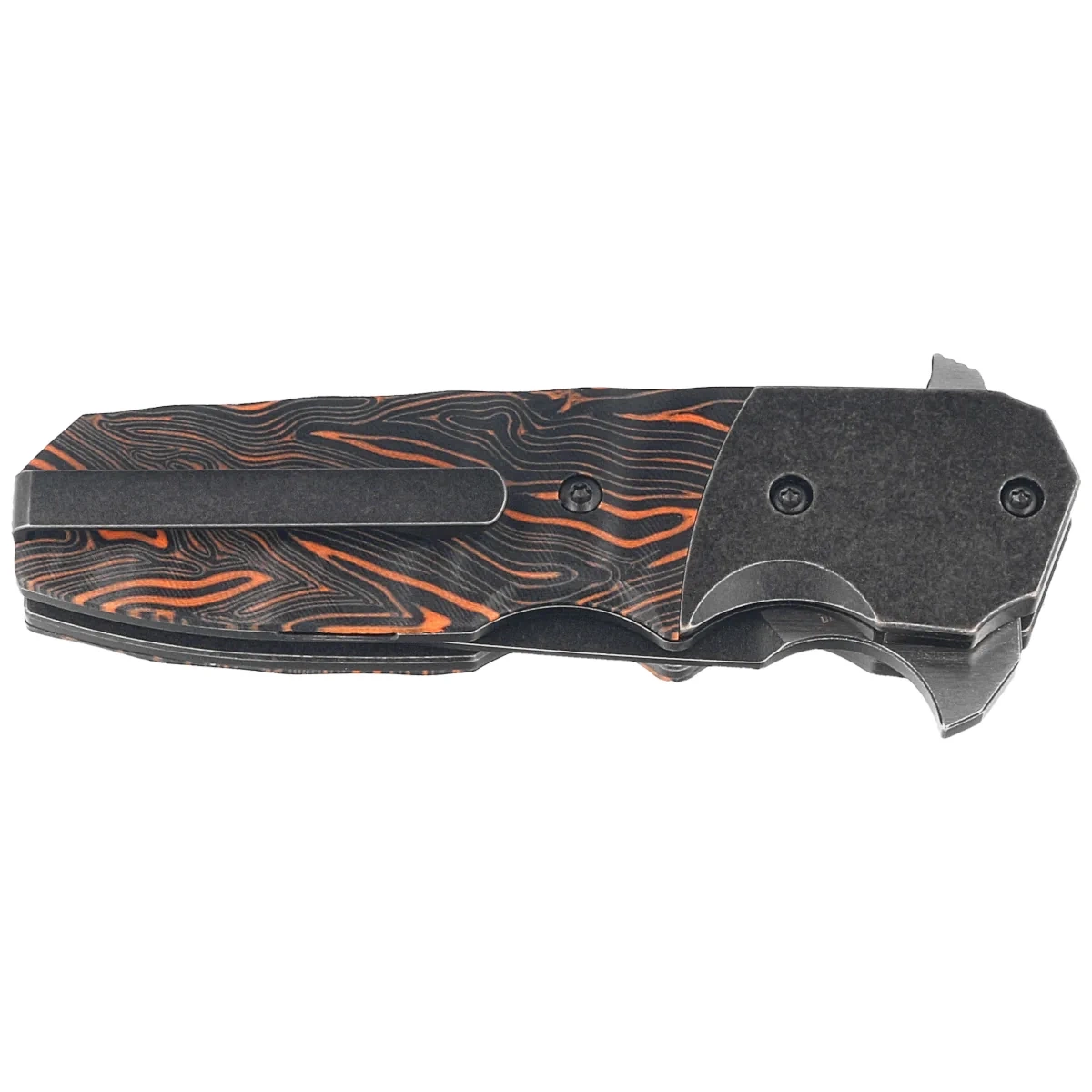 Nóż składany Bestech Freefall Black Titanium/Black-Orange G10, Black Stonewashed/Satin CPM S35VN by Jason Clark (BT2007B)-2