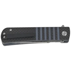 Nóż składany Bestech Titan Black Carbon Fiber/Blue G10, Damascus by Keanu Alfaro (BL05A)-2