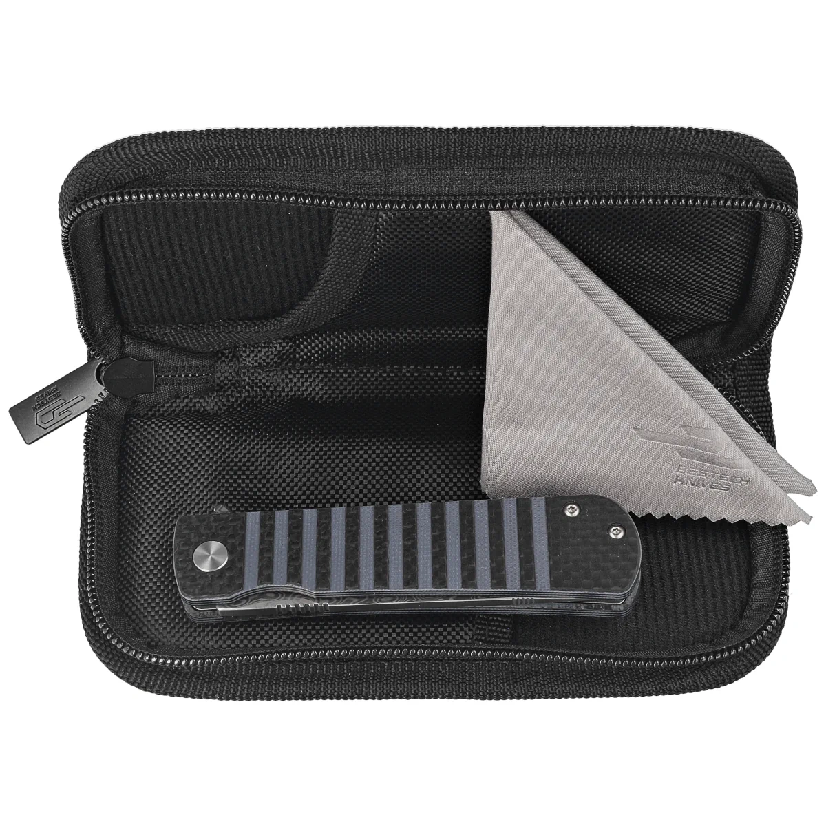 Nóż składany Bestech Titan Black Carbon Fiber/Blue G10, Damascus by Keanu Alfaro (BL05A)-3