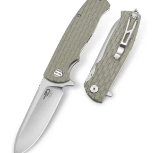 Nóż składany Bestech Grampus Beige G10, Stonewashed/Satin D2 (BG02C)-1
