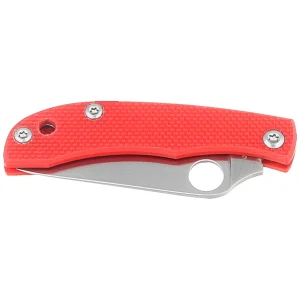Nóż składany Spyderco Honeybee Red G10, Satin 12C27 (C137GRDP)-2