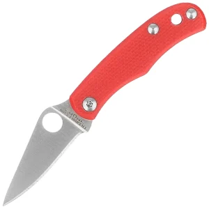 Nóż składany Spyderco Bug Red G10, Satin 12C27 (C133GRDP)-1