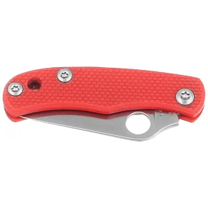 Nóż składany Spyderco Bug Red G10, Satin 12C27 (C133GRDP)-2
