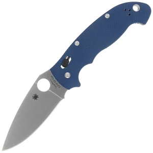 Nóż składany Spyderco Manix 2 XL Cobalt Blue, Satin CPM SPY27 by Eric Glesser (C95GPCBL2)-1