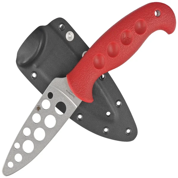 Nóż treningowy Spyderco Temperance Sprint Run Red FRN, Satin 420J2 by Sal Glesser (FB05TRD)-2