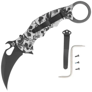 Nóż składany Fox The End Karambit Black Aluminium, Black N690Co (FX-599 ALB-3)-1