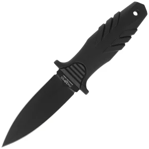 Nóż Fox FKMD Tactical Elementum Dagger D/E Black PP/TPE, Black Idroglider N690Co (FX-647 AF)-1