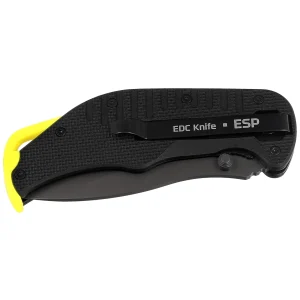 Nóż składany ESP EK-BY-01 Black/Yellow PA66 Polyamide, Titanium Gray PVD AUS-8-2