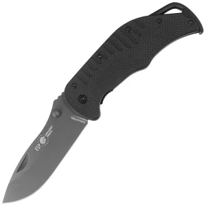 Nóż składany ESP EK-BB-01 Black PA66 Polyamide, Titanium Gray PVD AUS-8-1