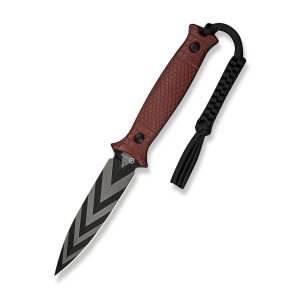 Nóż Civivi Perfrico Burgundy G10, Black/Gray Striped 14C28N (C23026-3)-1