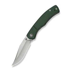 Nóż składany Civivi Clingman Green Canvas Micarta, Satin Nitro-V by Taylor Martin Best Damn EDC (C23065-4)-1