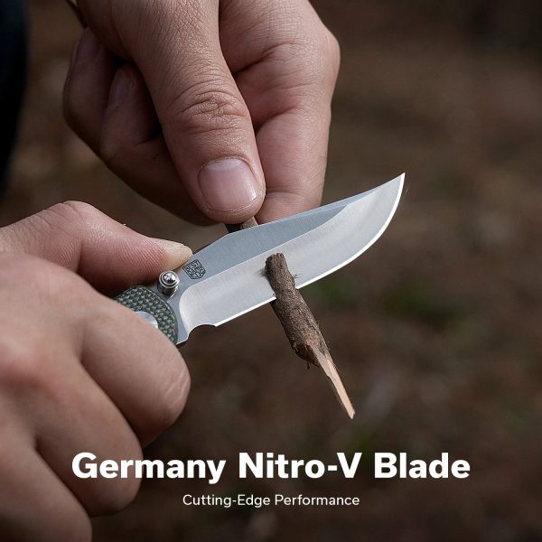 Nóż składany Civivi Clingman Green Canvas Micarta, Satin Nitro-V by Taylor Martin Best Damn EDC (C23065-4)-11