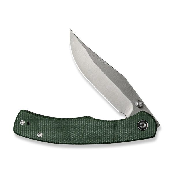 Nóż składany Civivi Clingman Green Canvas Micarta, Satin Nitro-V by Taylor Martin Best Damn EDC (C23065-4)-4