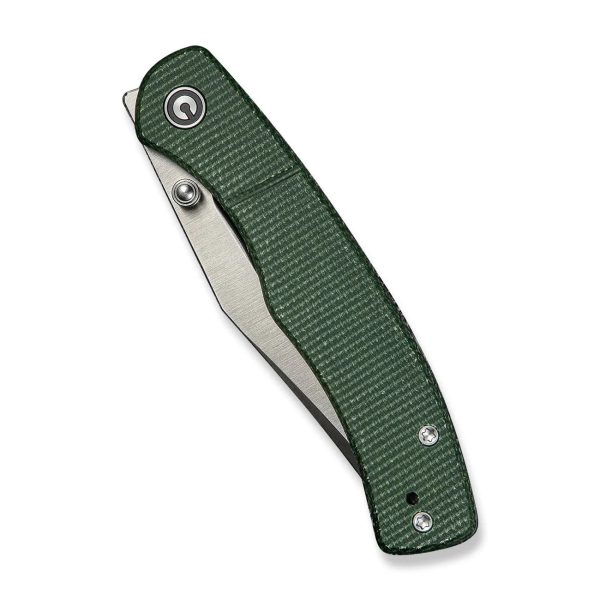 Nóż składany Civivi Clingman Green Canvas Micarta, Satin Nitro-V by Taylor Martin Best Damn EDC (C23065-4)-5