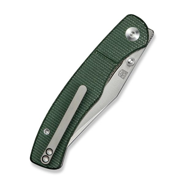 Nóż składany Civivi Clingman Green Canvas Micarta, Satin Nitro-V by Taylor Martin Best Damn EDC (C23065-4)-6