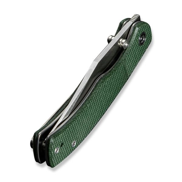 Nóż składany Civivi Clingman Green Canvas Micarta, Satin Nitro-V by Taylor Martin Best Damn EDC (C23065-4)-7