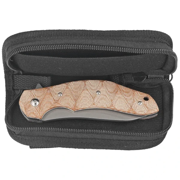 Nóż składany Fox Flipper Natural Micarta, Acid Stonewashed N690Co by Jens Ansø (FX-302 MIN)-3