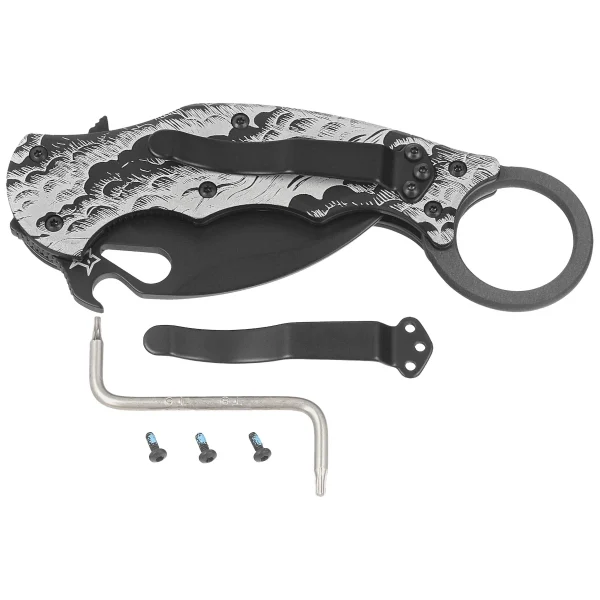Nóż składany Fox The Storm Karambit Black Aluminium, Black N690Co (FX-599 ALB-2)-2